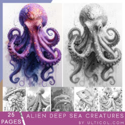 Alien Deep Sea Creatures Coloring