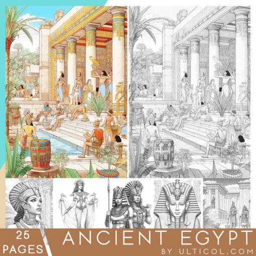 Ancient Egypt Coloring Pages for Adults