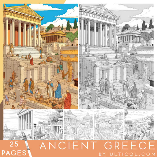 Ancient Greece Coloring Book