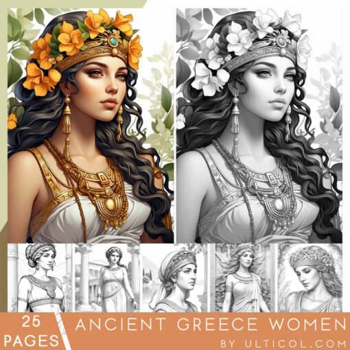 Ancient Greece Women Coloring