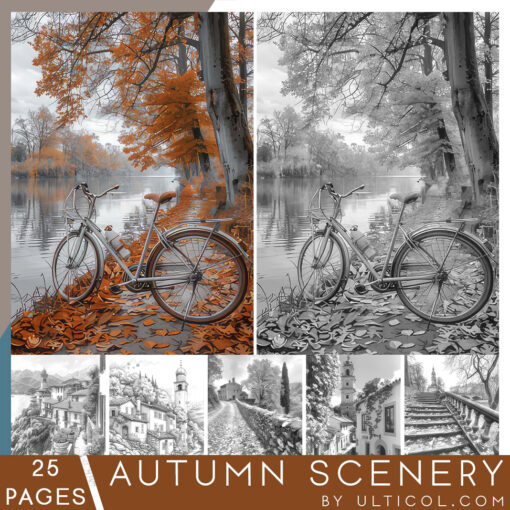 Autumn Scenery Coloring