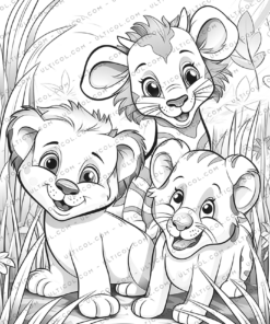 Printable Safari Animals Coloring Pages