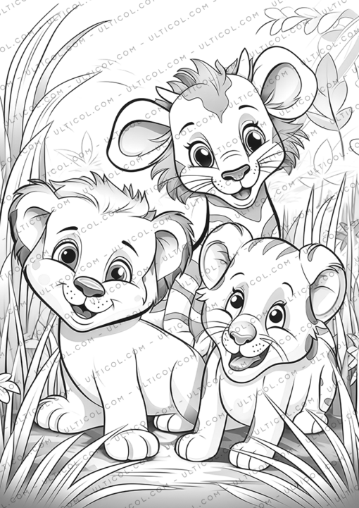 Printable Safari Animals Coloring Pages