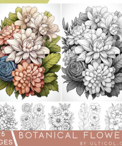 Botanical Flowers Coloring