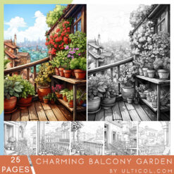 Charming Balcony Garden Coloring