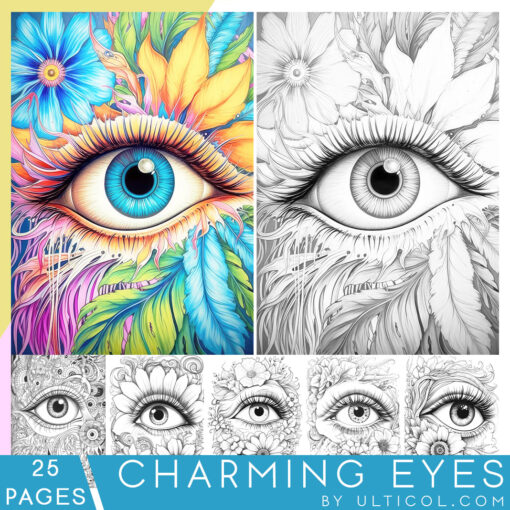 Charming Eyes Coloring Pages