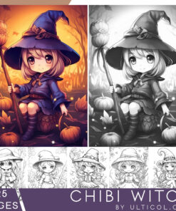 Chibi Witch Coloring Pages