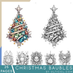 Christmas Baubles Coloring Pages