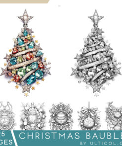 Christmas Baubles Coloring Pages