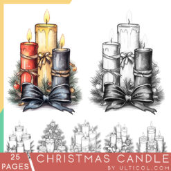 Christmas Candle Coloring