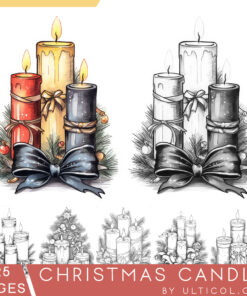 Christmas Candle Coloring