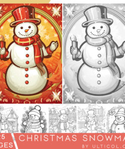 Christmas Snowman Coloring Book