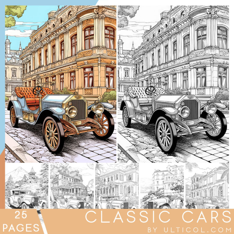 Classic Cars Coloring Pages For Adults A Coloring Book For Vintage Car Classic Cars Coloring Pages For Adults A Coloring Book For Vintage Car