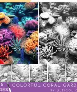 Colorful Coral Garden Coloring