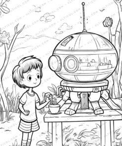 Spacecraft Grayscale Coloring Pages