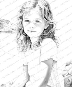 Summer Fashion Grayscale Coloring Pages