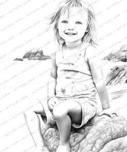 Summer Fashion Grayscale Coloring Pages