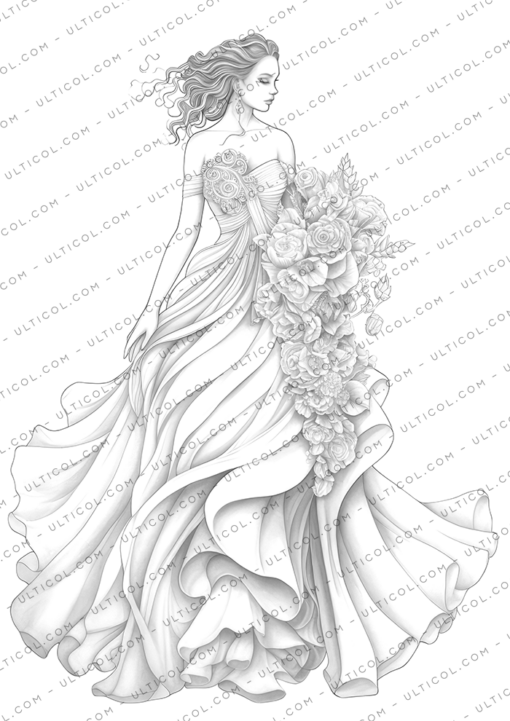 Wedding Dress Coloring Pages