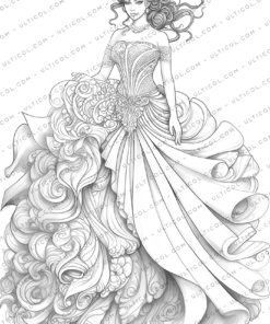 Wedding Dress Coloring Pages