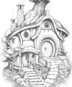 Hobbit Houses Coloring