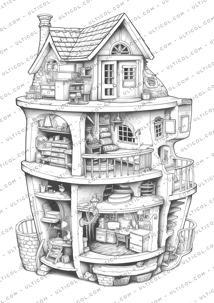 Doll Houses Coloring