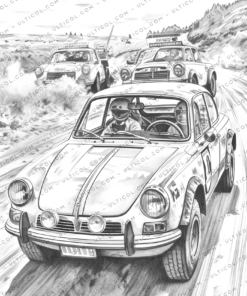 Rally Cars Coloring Pages
