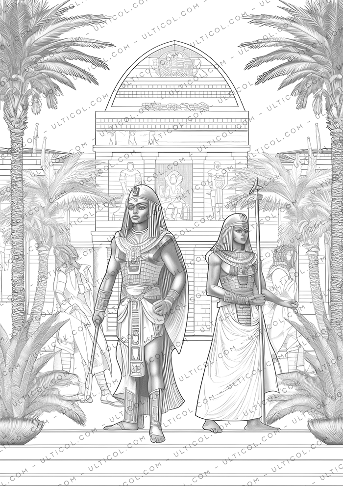 Ancient Egypt Coloring Pages for Adults
