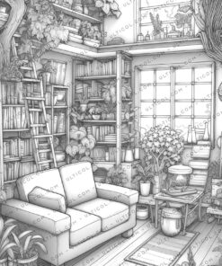 Enchanted Mini House Coloring