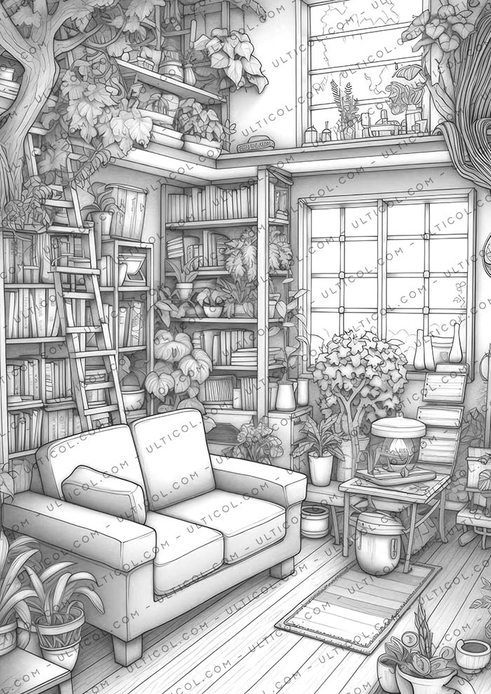 Enchanted Mini House Coloring