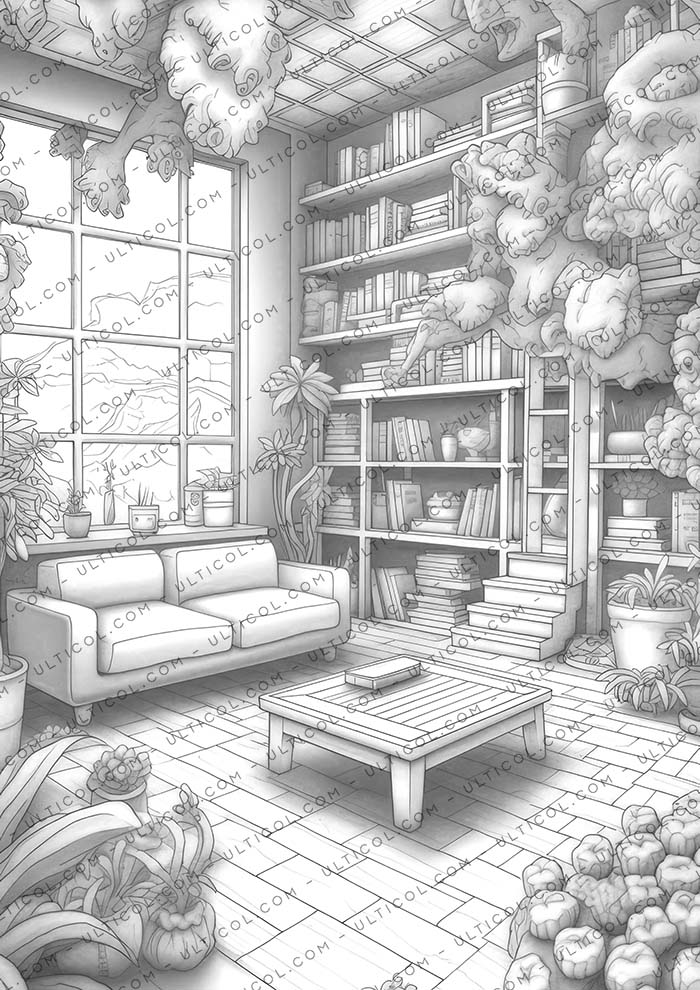 Enchanted Mini House Coloring