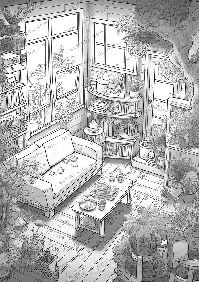 Enchanted Mini House Coloring