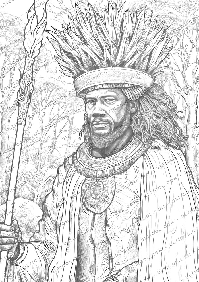 African Kings Coloring