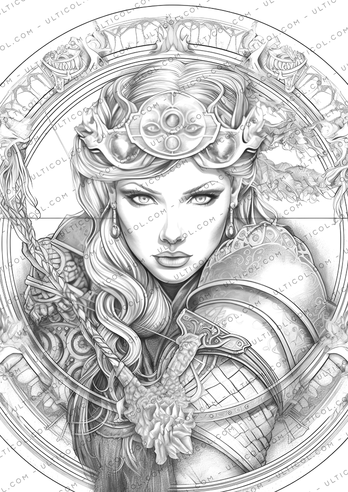 Viking Girls Coloring