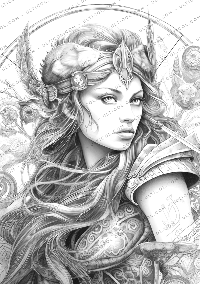 Viking Girls Coloring