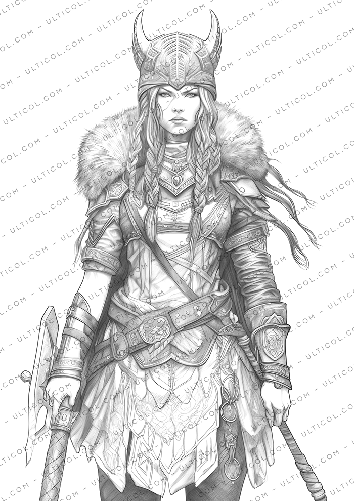 Viking Girls Coloring