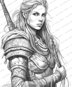 Viking Girls Coloring