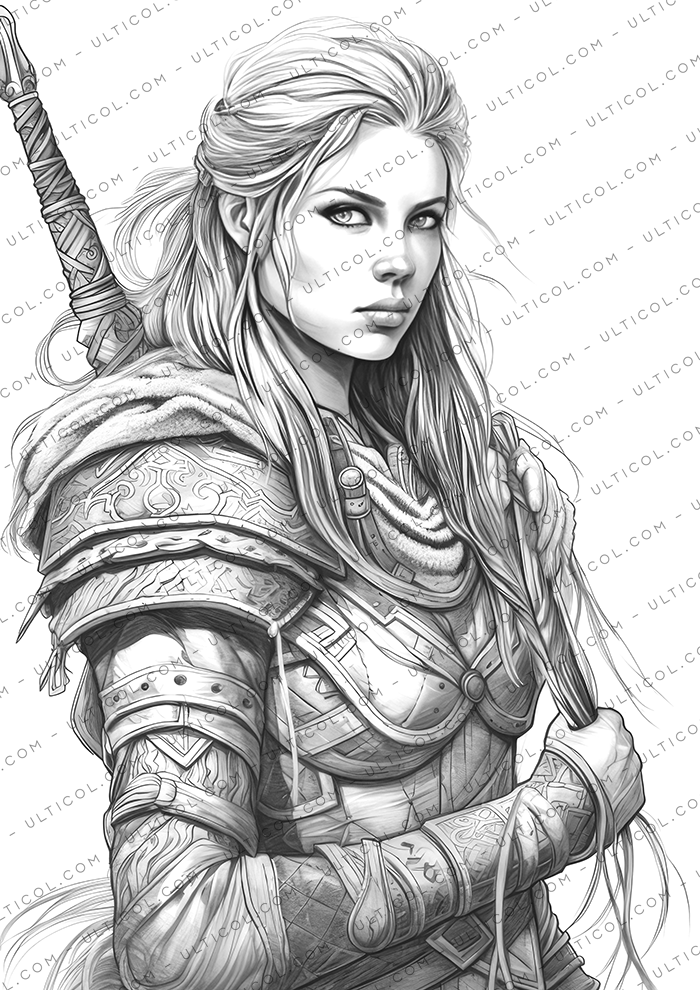 Viking Girls Coloring