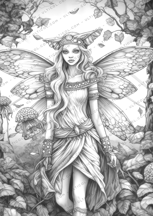 Forest Fairies Coloring Book