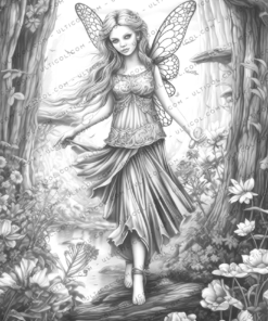 Forest Fairies Coloring Book