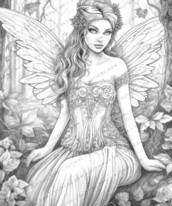 Forest Fairies Coloring Book