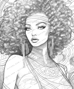 Black Women Coloring Book for Adults