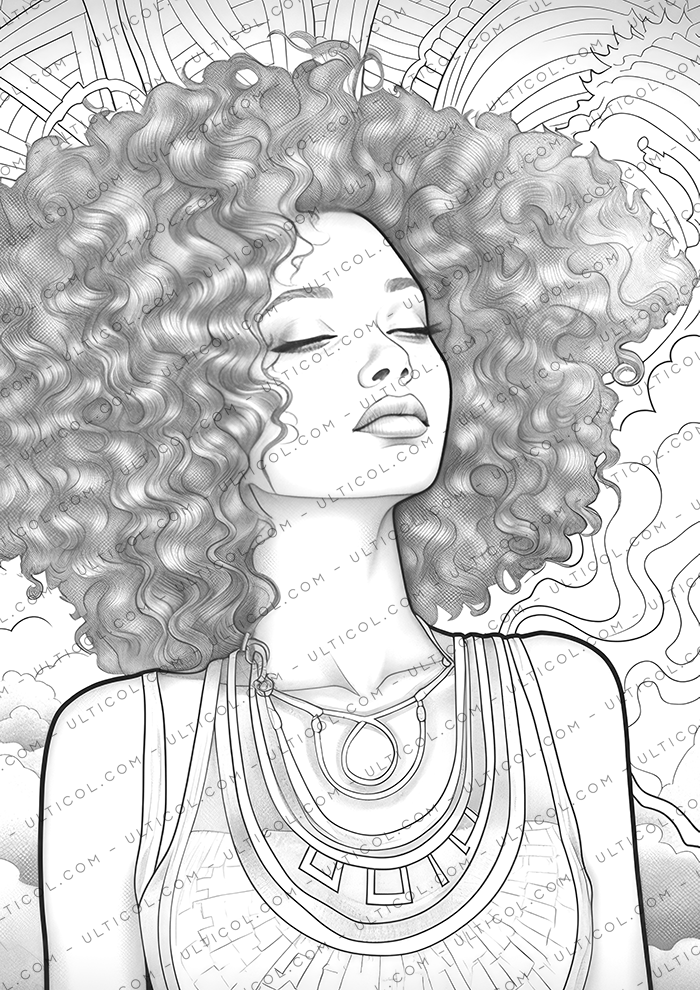Black Women Coloring Book for Adults