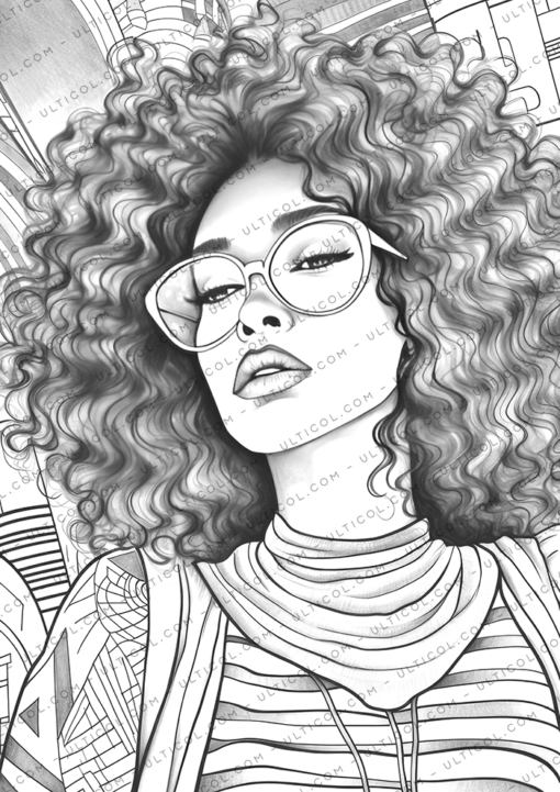 Black Women Coloring Book for Adults