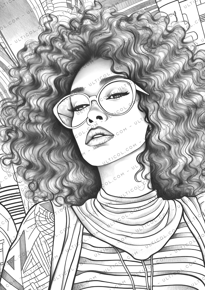 Black Women Coloring Book for Adults