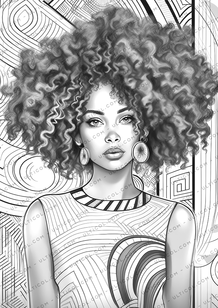 Black Women Coloring Book for Adults