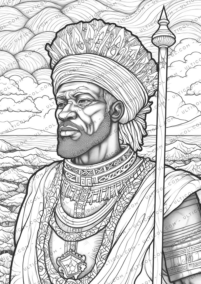 African Kings Coloring