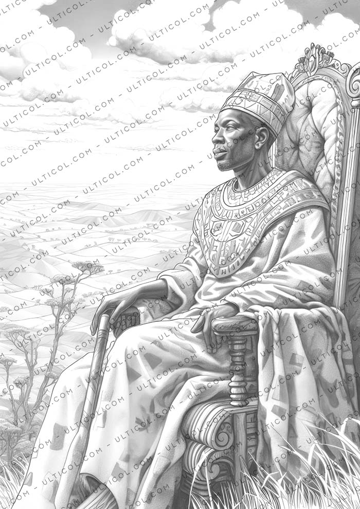 African Kings Coloring