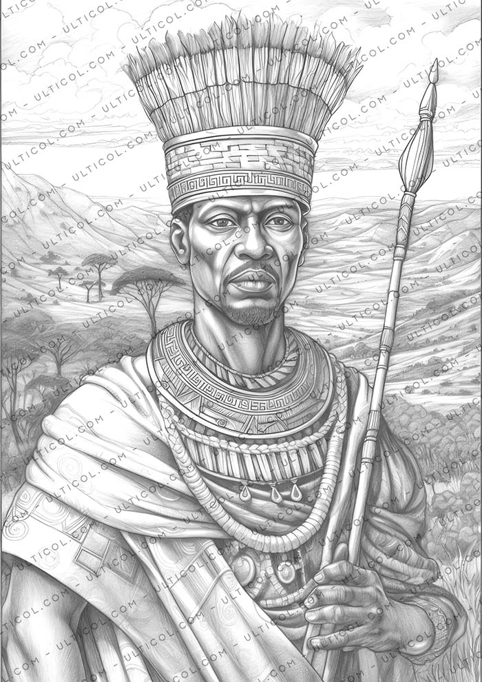 African Kings Coloring