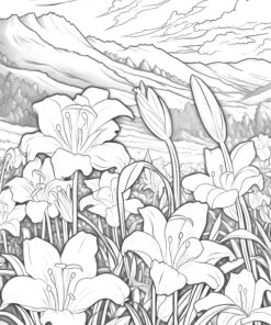 Lily Flowers Coloring