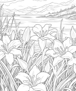 Lily Flowers Coloring